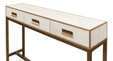 Shagreen Console Table, Osprey White