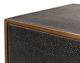 Shagreen 3 Drawer Side Table, Ant. Grey