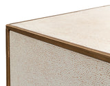 Shagreen 3 Drawer Side Table,Osprey Wht