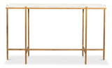 Shagreen Console Table, Osprey White