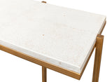 Shagreen Console Table, Osprey White