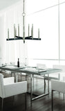 10-Light Brushed Nickel/Matte Black Jessica Dining Chandelier