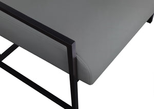 Industry Faux Leather / Iron / Engineered Wood / Foam Contemporary Grey Faux Leather Accent Chair - 28" W x 32" D x 27.5" H