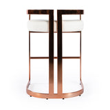 Butler Specialty Clarence Rose Gold & White Faux Leather Counter Stool 5377422