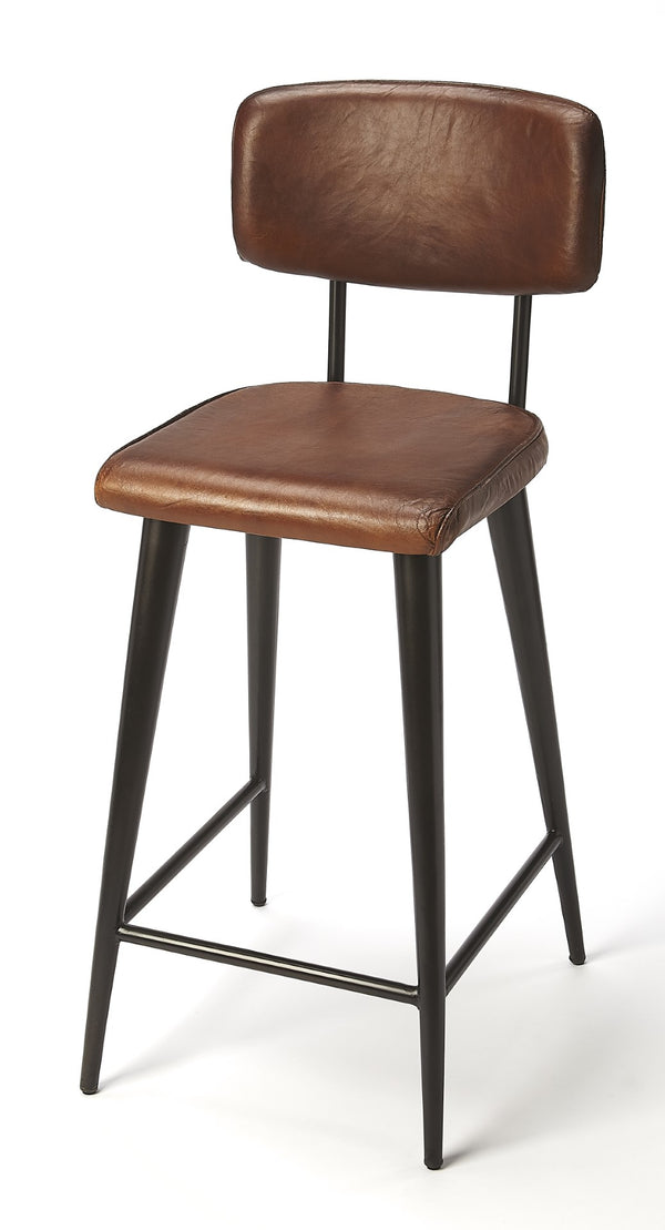 Butler Specialty Saddle Brown Leather Bar Stool 5378344