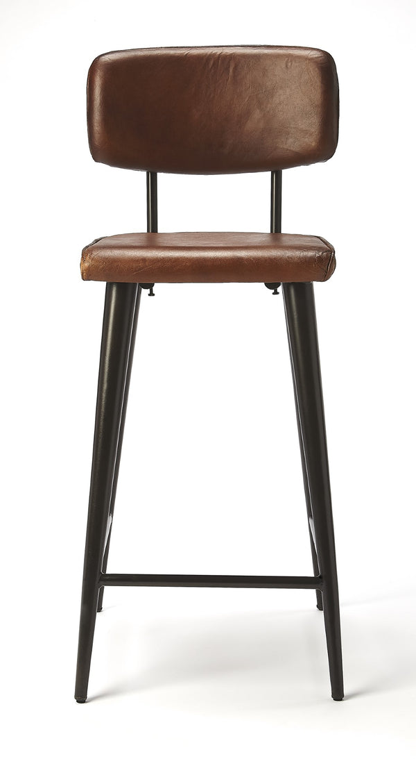 Butler Specialty Saddle Brown Leather Bar Stool 5378344