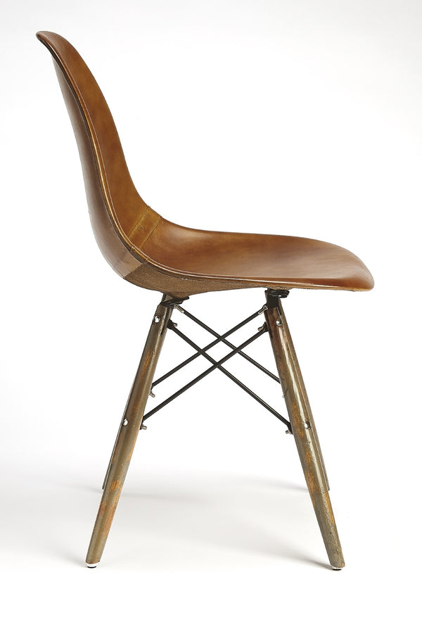 Butler Specialty Orson Brown Leather Side Chair 5379344