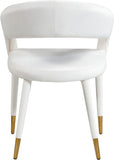 Destiny Velvet / Stainless Steel / Engineered Wood / Foam Contemporary Cream Velvet Dining Chair - 23" W x 23" D x 31.5" H