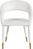 Destiny Velvet / Stainless Steel / Engineered Wood / Foam Contemporary Cream Velvet Dining Chair - 23" W x 23" D x 31.5" H