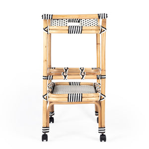 Butler Specialty Selena White Rattan Bar Cart 5397304