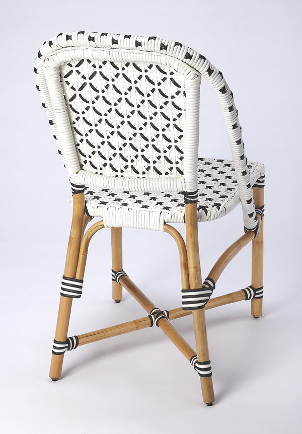 Butler Specialty Tenor White & Black Rattan Side Chair 5398295