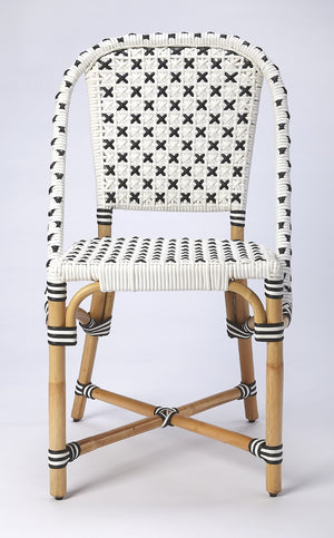 Butler Specialty Tenor White & Black Rattan Side Chair 5398295