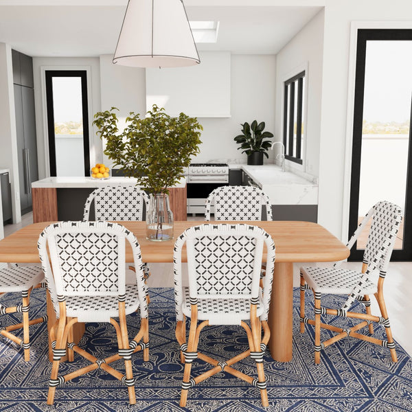 Butler Specialty Tenor White & Black Rattan Side Chair 5398295