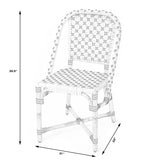 Butler Specialty Tenor White & Black Rattan Side Chair 5398304