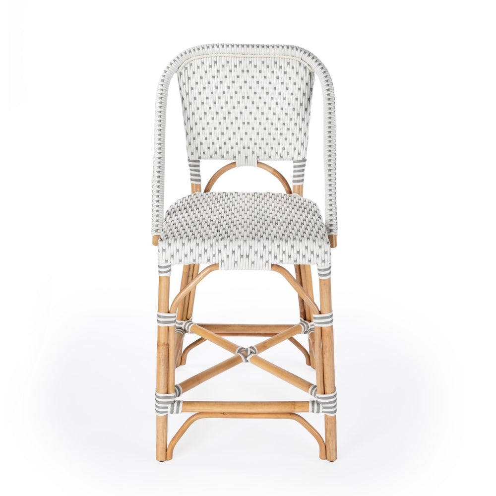 Butler Specialty Solstice White &  Grey Rattan Counter Stool 5399329