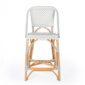 Butler Specialty Solstice White &  Grey Rattan Counter Stool 5399329