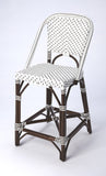 Solstice White & Chocolate Rattan Counter Stool