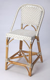 Butler Specialty Solstice White &  Tan Rattan Counter Stool 5399415