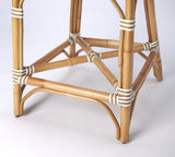 Butler Specialty Solstice White &  Tan Rattan Counter Stool 5399415