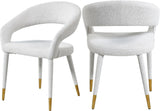 Destiny Boucle Fabric Contemporary Dining Chair