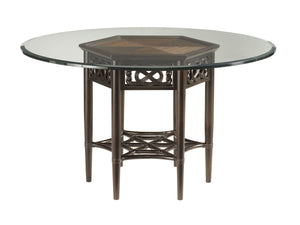 Royal Kahala Sugar And Lace Dining Table With 60 Inch Glass Top