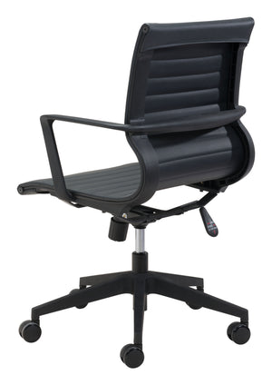 Zuo Modern Stacy 100% Polyurethane, Steel, Nylon Modern Commercial Grade Office Chair Black 100% Polyurethane, Steel, Nylon