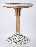 Butler Specialty Tenor White & Black Rattan Bistro Table 5400295