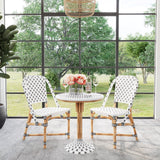 Butler Specialty Tenor White & Black Rattan Bistro Table 5400295