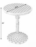 Butler Specialty Tenor White & Black Rattan Bistro Table 5400295