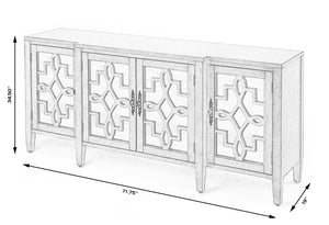 Butler Specialty Giovanna Olive Gray Mirrored Sideboard 5403140