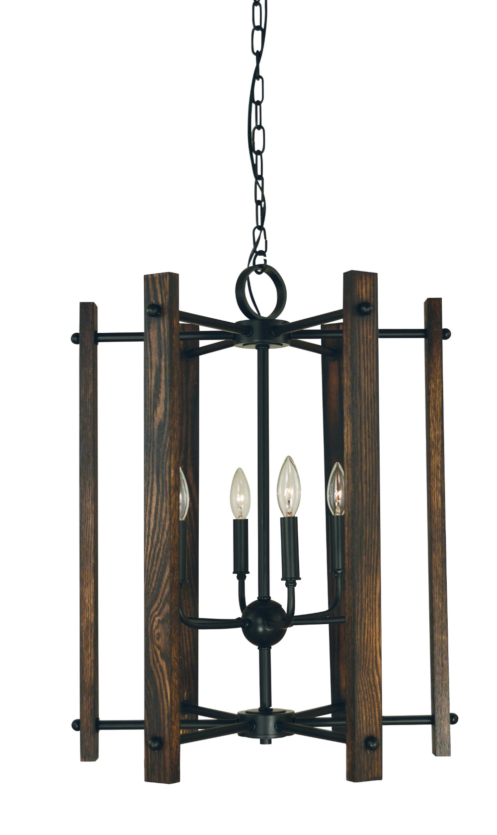 Framburg 6-Light Matte Black Modern Farmhouse Dining Chandelier 5406 MBLACK