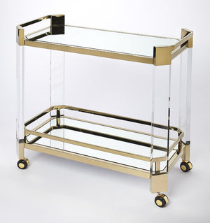 Butler Specialty Charlevoix Acrylic & Gold Serving Cart 5408335
