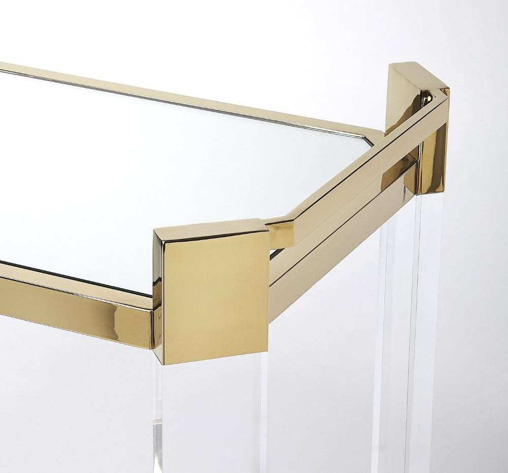 Butler Specialty Charlevoix Acrylic & Gold Serving Cart 5408335