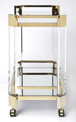 Butler Specialty Charlevoix Acrylic & Gold Serving Cart 5408335