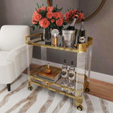 Butler Specialty Charlevoix Acrylic & Gold Serving Cart 5408335