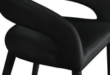 Destiny Velvet / Stainless Steel / Engineered Wood / Foam Contemporary Black Velvet Stool - 21.5" W x 22.5" D x 37.5" H