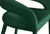 Destiny Velvet / Stainless Steel / Engineered Wood / Foam Contemporary Green Velvet Stool - 21.5" W x 22.5" D x 37.5" H