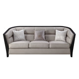 Zemocryss Transitional Sofa with 3 pillows Beige Fabric(Cost: $4.92 USD/m) 54235-ACME