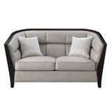 Zemocryss Transitional Loveseat with 2 pillows Beige Fabric(Cost: $4.92 USD/m) 54236-ACME