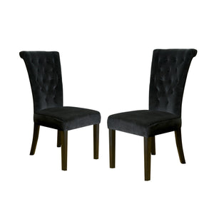 Venetian Black Velvet Dining Chair Noble House