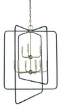 9-Light Satin Pewter With Matte Black Accents Montrose Foyer Chandelier