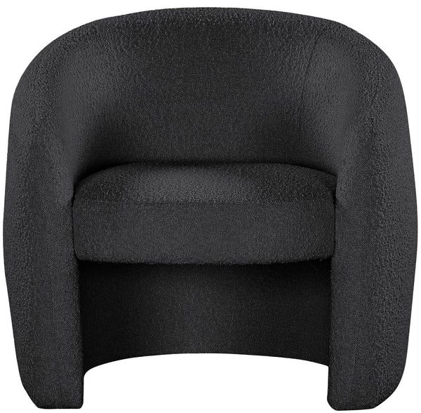 Acadia Boucle Fabric / Plywood / Foam Contemporary Black Boucle Fabric Accent Chair - 33.5" W x 30.5" D x 30" H