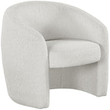 Acadia Boucle Fabric / Plywood / Foam Contemporary Cream Boucle Fabric Accent Chair - 33.5" W x 30.5" D x 30" H