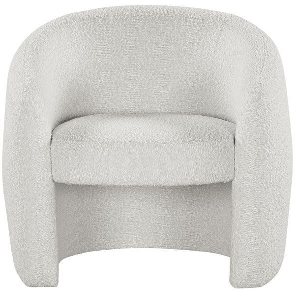 Acadia Boucle Fabric / Plywood / Foam Contemporary Cream Boucle Fabric Accent Chair - 33.5" W x 30.5" D x 30" H