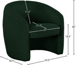 Acadia Boucle Fabric / Plywood / Foam Contemporary Green Boucle Fabric Accent Chair - 33.5" W x 30.5" D x 30" H