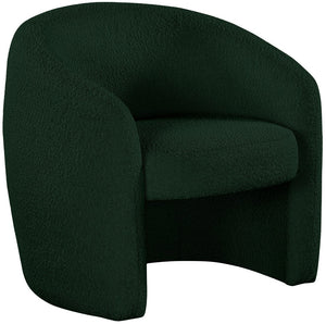 Acadia Boucle Fabric / Plywood / Foam Contemporary Green Boucle Fabric Accent Chair - 33.5" W x 30.5" D x 30" H