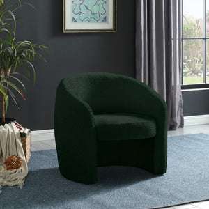 Acadia Boucle Fabric / Plywood / Foam Contemporary Green Boucle Fabric Accent Chair - 33.5" W x 30.5" D x 30" H