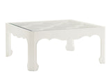 Ivory Key Cassava Cocktail Table With Glass Insert