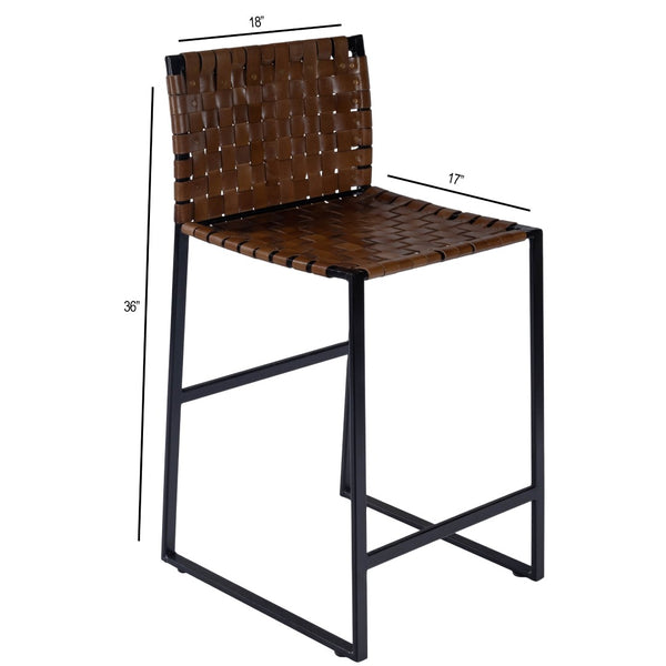 Butler Specialty Urban Brown Woven Leather Counter Stool 5446344