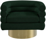 Tessa Boucle Fabric / Stainless Steel / Foam Contemporary Green Boucle Fabric Accent Chair - 33.5" W x 28" D x 26.5" H